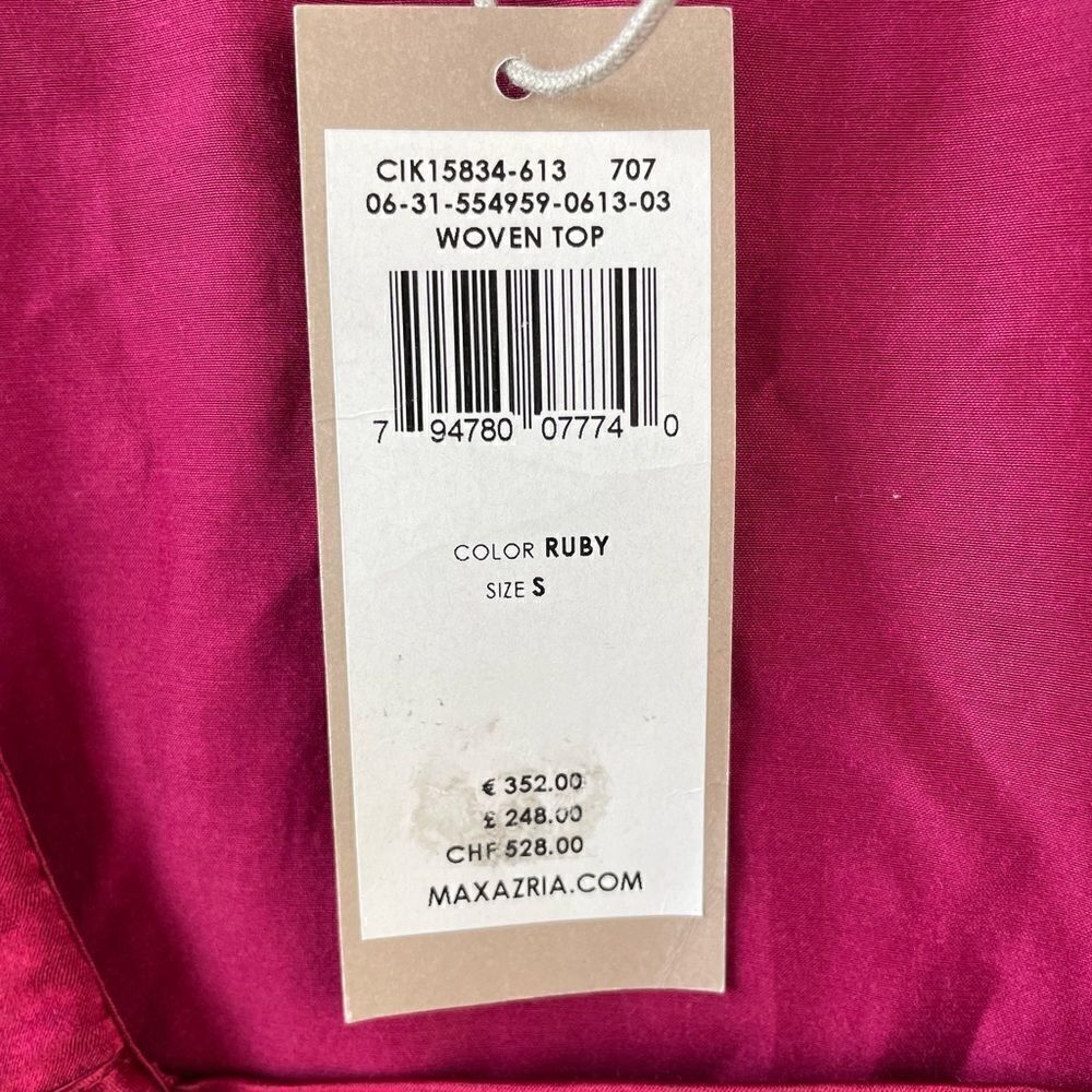 NWT BCBG MaxAzria Silk Blend Blouse Top Size S - Picture 7 of 8